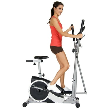 LCD Screen CARE FITNESS CA-700 Air Bike Exercise Bike with Air Resistance 6 Training Programs 2-in-1 Elliptical Bike 6 Gear Tracking Functions 